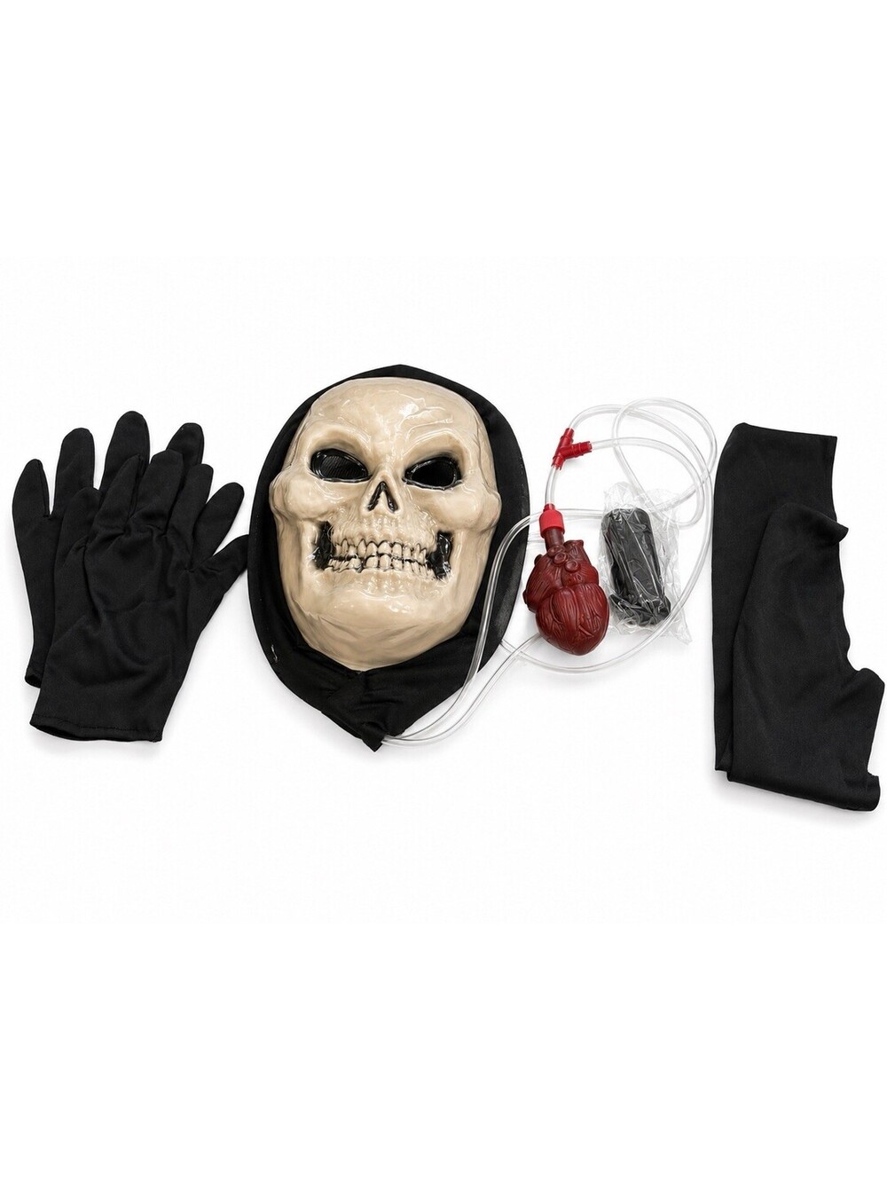 Halloween Dripping Bleeding Skull Skeleton Reaper Mask Costume Pump FUN WORLD